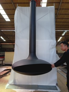Indoor Custom Wood-burning 360 Degree Rotation Matte Carbon Steel <strong>Fireplace</strong> Strip with <strong>Black</strong> High-Temperature Resistant <strong>Paint</strong> - Product Image 1