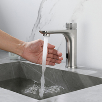 Fabricant de robinets sans contact, robinet de lavabo en laiton à poignée unique avec fonction de détection automatique