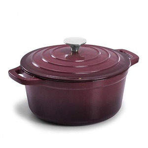 Juego de utensilios de cocina de hierro fundido esmaltado, ollas de cocina redondas, sartén, juego de utensilios de cocina antiadherentes, 5 uds. - Product Image 2
