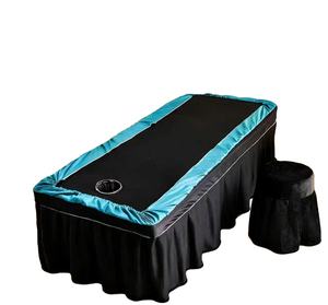 Juego de Cuatro Fundas de Cama de Estilo Retro Francés, Juego de Fundas de Cama Exclusivas de Alta Gama en Color Negro para Salón de Belleza y Masajes - Product Image 5