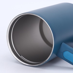 Gobelet isotherme en acier inoxydable 40 oz avec poignée et paille, personnalisable avec logo, double paroi isolée, pour café et voiture - Product Image 3