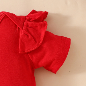 Conjunto de Ropa para Bebé Niña con Diseño de Corazón de Oso, Traje de Verano de Algodón para Recién Nacida, Bebé e Infantil Pequeña con Diadema - Product Image 4