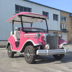 Auto Clásico Eléctrico Rosa Vintage de 4 Ruedas con Interior de Lujo y Techo para Transporte VIP - Product Image 6