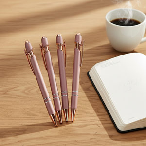 Bolígrafo de Pantalla Táctil Color Oro Rosa, Marcador Mágico, Bolígrafo de Metal Biselado con Doble Espiral para Teléfono Móvil y iPad - Product Image 6