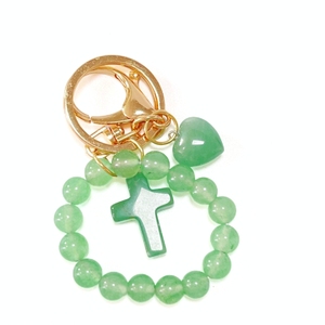 พวงกุญแจหยกอะเวนทูรีนสีเขียวแบบพกพาของขวัญส่งเสริมธุรกิจ - Product Image 2