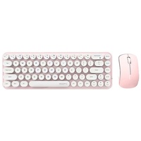 Clavier et souris sans fil OEM rétro de haute qualité avec touches DOT, 2,4 GHz, cadeau mignon pour fille