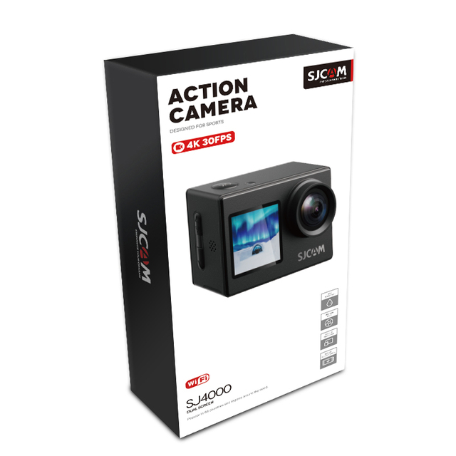 Sj4000 Action Camera Dual Screen 4k30fps Ultra Hd Underwater Camera Waterproof 170° Wide Angle Wifi For Tiktok Youtube