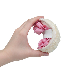 1PC Zenidoo L-02 Natural Loofah Ellipse Body <b>Shower</b> Scrubber Soft Bath Exfoliating <b>Sponge</b> Hook Towel Bath Brushes Scrubbers for - Product Image 2
