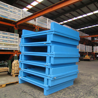 Palette en acier galvanisé, revêtement en poudre, système de stockage métallique robuste OEM ODM pour entrepôt, capacité de 1500 kg