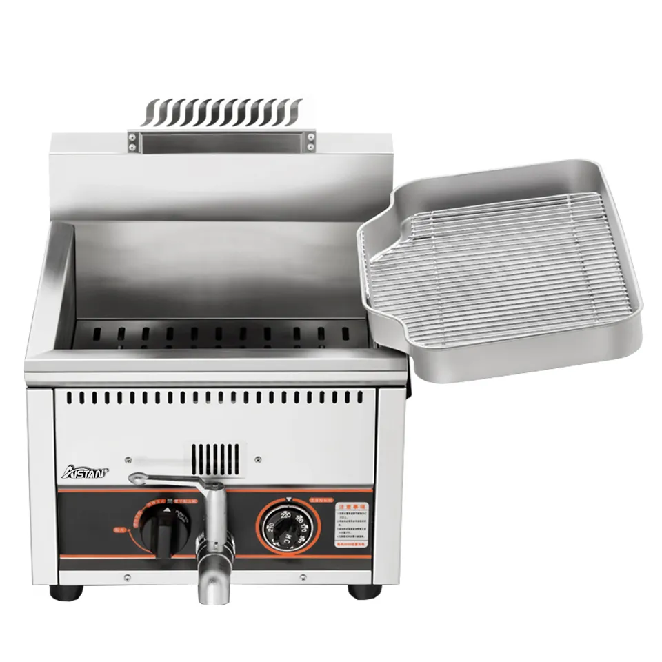 BDH15L-freidora de Gas comercial, horno profundo con tanques, cestas de acero inoxidable, patatas fritas, pollo y patatas fritas, BDH15L