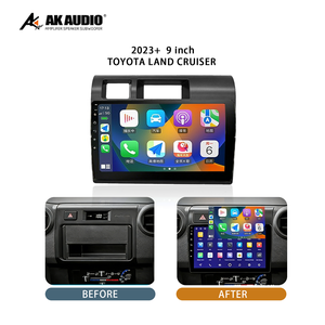 Cadre d'écran noir embarqué 9 pouces pour <span class=keywords><strong>Toyota</strong></span> <span class=keywords><strong>Land</strong></span> <span class=keywords><strong>Cruiser</strong></span> 2023+ pour autoradio de navigation DVD, support de panneau en plastique ABS - Product Image 6