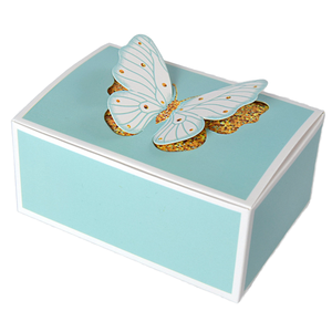 Boîte à bonbons pliable 3D en forme de papillon, vert menthe, en carton, cadeau carré, réutilisable, pour mariage, fête, décoration, <span class=keywords><strong>chocolat</strong></span>, vide - Product Image 6