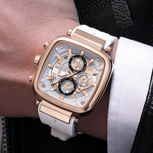 นาฬิกาควอตซ์ผู้ชาย ยี่ห้อดัง รุ่น REWARD RD831509M หน้าปัดทรงเหลี่ยม สายซิลิโคน แฟชั่น สปอร์ต กันน้ำ ปี 2025 - Product Image 6