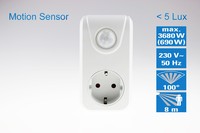 Détecteur de mouvement infrarouge PIR MQL avec prise intelligente, rallonge connectée 16A 230V, portée de détection 100 degrés >8M