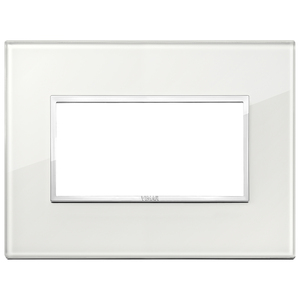 Vimar Wall <b>Switch</b> White Glass Plate 1 Gang 14.1x3.9 In - Product Image 1