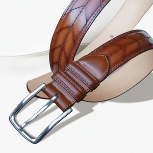 Ceintures en cuir véritable de style décontracté, longueur personnalisée, vente au détail, habillage professionnel, design personnalisé, acier de haute qualité - Product Image 1