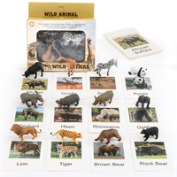 Figuras de Animales Montessori y Tarjetas de Memoria, Juego Educativo de Asociación para Niños de 3 a 6 Años, Juguete de Aprendizaje de Plástico