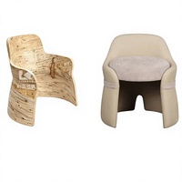 Fauteuil lounge individuel moderne en velours avec accoudoirs et pieds en bois pour la maison, le bureau, le salon, la chambre
