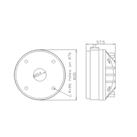 Pièces de pilote de haut-parleur de compression de klaxon de 1.7 pouces pour le conducteur Hf d'équipement de sonorisation professionnel 8 Ohm H44/8152