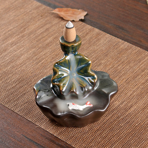 Räucherstäbchenhalter für Zuhause, Kreativer Zen-Sandelholz-Räucherstäbchenbrenner, Personalisierter Lotus-Keramikschmuck - Product Image 2