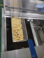 Restaurante Cocina Pollo frito Elevador automático Termostato Controlado Mc'donalds Temperatura Freidora eléctrica