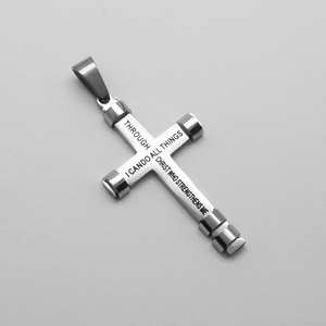 Collar Religioso YOMI 2026 con Colgante de Cruz de Jesús Estilo Punk Rock para Hombre, Personalizado, de Acero Inoxidable con Recubrimiento PVD, Impermeable, Cristiano, Moderno - Product Image 3