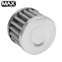 Filtre à air universel en acier 9/12/15/18/22/25 mm pour moto, filtre conique à air froid à haut débit, mini filtre de respiration