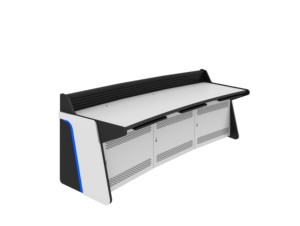 Gran oferta, consola combinada de acero y madera, escritorio de ordenador de acero, consola central de comando, consolas de monitoreo - Product Image 5