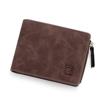 Portefeuille léger en PU, finition mate, pour homme, style court, pliable, best-seller transfrontalier