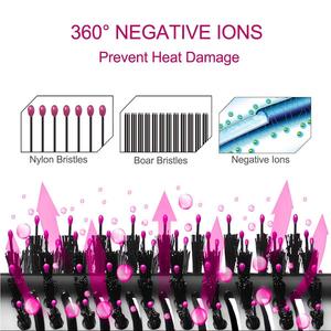 Brosse chauffante 4-en-1 pour coiffure professionnelle : Lisseur, sèche-cheveux et brosse à air chaud volumisante en une seule étape - Product Image 4