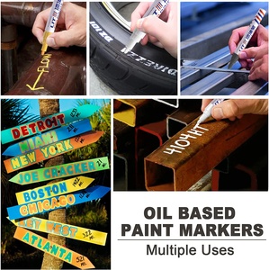 Bán Buôn <span class=keywords><strong>Cross</strong></span>-Biên Giới Không Thấm Nước Đánh Dấu Bút Thiết Lập Không Khí Xóa Được Dầu Dựa Trên Màu Sơn Giấy 6Mm Kim Loại Sơn Sơn Dầu Bút - Product Image 4