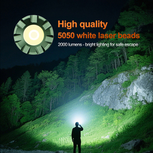 WOSEN Aluminum Alloy Super Bright 2000 Lumen Window Breaker Usb Type C <b>Rechargeable</b> Stepless Dimming <b>Working</b> Flashlight - Product Image 3