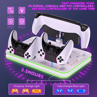 Base d'éclairage RVB Support de refroidissement et de charge pour ventilateur à 3 niveaux pour PS5 Pro
