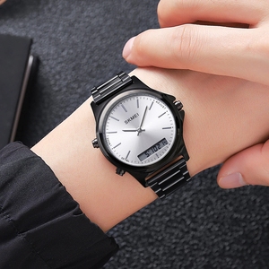 Relojes <span class=keywords><strong>de</strong></span> Pulsera <span class=keywords><strong>de</strong></span> Cuarzo con Correa <span class=keywords><strong>de</strong></span> Acero Inoxidable SKMEI 2120, Relojes <span class=keywords><strong>de</strong></span> Pulsera Analógicos y Digitales Deportivos <span class=keywords><strong>de</strong></span> Lujo con Múltiples Zonas Horarias para Hombre - Product Image 6