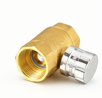 Vanne à boisseau sphérique verrouillable en laiton forgé 1/2"-1" DN15-DN25, antivol, pour compteurs d'eau, avec clé magnétique, pour systèmes d'agencements publics