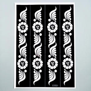 Meilleurs autocollants de <span class=keywords><strong>tatouage</strong></span> temporaire simples, motifs uniques de henné Mehndi pour mariée, pour les mains et les pieds, pour l'art corporel et les pochoirs aérographe - Product Image 5