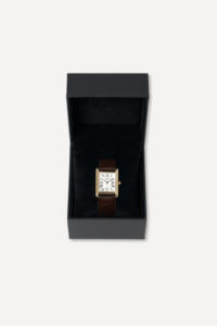 Reloj de Pulsera Clásico Cuadrado Ancho Dorado Marrón GBHW, Elegante Reloj de Cuarzo, Reloj Casual de Negocios de Lujo con Correa de Cuero - Product Image 6