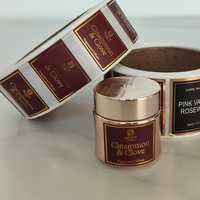 Feuille d'or créative personnalisée velours matériel bougies pot autocollant étiquettes supplément étiquette privée sceau de cire autocollant