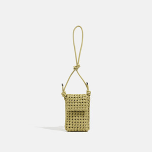 Sac bandoulière mini carré élégant en cuir PU tressé léger pour femme, idéal printemps-été, pour téléphone portable et monnaie - Product Image 4