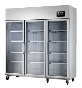 Réfrigérateur commercial à grande capacité avec porte en verre transparent, réfrigérateur de cuisine en acier inoxydable à vendre - Product Image 5