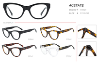 Monture de lunettes œil-de-chat pour femme en acétate, monture épaisse rétro, montures optiques de prescription, lunettes de mode pour femme