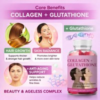 OEM Gummies Collagène Glutathion 60 Unités Éclat de la Peau Antioxydant Vitamines C E Beauté GMP