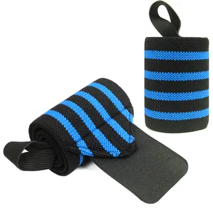 1pair Wristband Wrist Support Brace Straps Wrist Gym Wraps Bandage Fitness <b>Training</b> <b>Strength</b> Weight Lifting Protective Equipment - Product Image 4