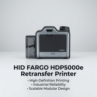 Impresora de Tarjetas de Identificación HID FARGO HDP5000e de Retransferencia a una Cara - Impresora de Tarjetas de PVC de Doble Cara de Alta Definición 300dpi