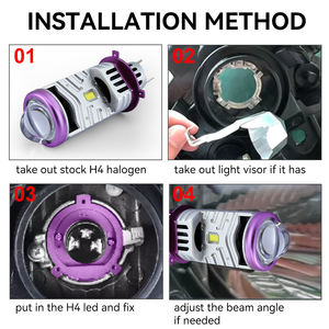 Ampoule de phare LED haute puissance 120W 12V Plug & Play H4 Projecteur Phare étanche 6000K-6500K Garantie 2 ans Feux de brouillard - Product Image 4