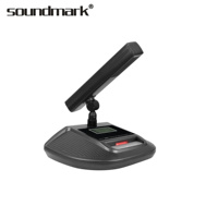 Microphone sans fil à col de cygne à quatre canaux Soundmark SM-400, à condensateur, avec fonction de suppression du bruit, fonction mute, pile AA, capteur infrarouge