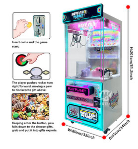 Nhà Sản Xuất Mới Hấp Dẫn Ánh Sáng Búp Bê Máy Hóa Đơn Chấp Nhận <span class=keywords><strong>Arcade</strong></span> Đồ Chơi Giải Thưởng Bán Hàng Tự Động Kim Loại Đồng Tiền Hoạt Động Âm Nhạc Claw Máy - Product Image 6