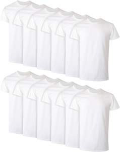 T-shirt ras du cou en coton et polyester évacuant l'humidité pour hommes-Long multi-packs disponibles motif solide 210 grammes de tissu tricoté - Product Image 1
