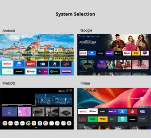 Televisor Inteligente QLED de 50-120 Pulgadas, Diseño sin Bordes, Calidad de Imagen Ultra Alta Definición 4K, Sistema Android Google, Televisor Negro para Hoteles - Product Image 2