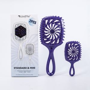 Spazzola a paletta cava Wanmei Wind Style in ABS+TPEE da 20 cm per styling, arricciatura e definizione dei capelli, per capelli ricci voluminosi, idea regalo - Product Image 3